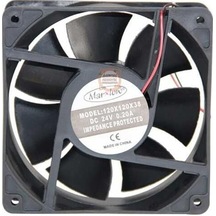 24v Dc 120x120x38mm 2 Pin Kare Fan
