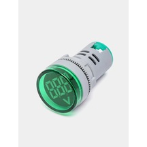 Xkoren 22 Mm 24-550v Led'li Yeşil Voltmetre 10 Adet