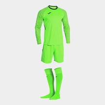 Floresan - Yeşil - Siyah Joma Erkek Futbol Forma - Şort - Çorap Set Zamora X Gk Set Fluor Green 1044 Diğer