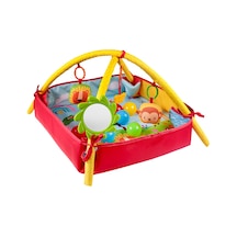 Molie Safari Temalı Bebek Aktivite Halısı Dişlikli Aynalı Ve Top Havuzlu