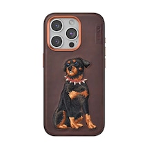 Venco Apple iPhone Uyumlu 15 Pro Perma Desenli Kapak - Koyu Kahve