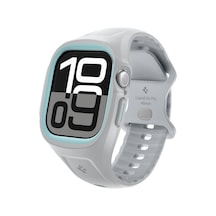Apple Watch 46mm Seri 11/10 İle Uyumlu Kılıf & Kordon Kayış Liquid Air Pro Gray - Acs09318 Çok Renkli