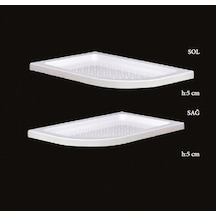 Alika - Asimetrik Flat Duş Teknesi H 5 90X100 Sağ Oval Flat Duş Teknesi