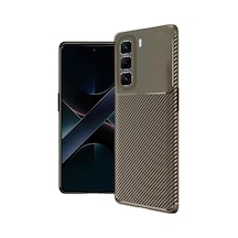 Newface İnfinix Hot 50 Pro Plus 4g Auto Focus Karbon Kapak - Kahverengi