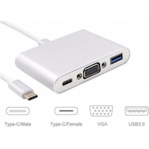 Usb 3.1 Type C To Vga Usb 3.0 4961P Çevirici Dönüştürücü Adaptor