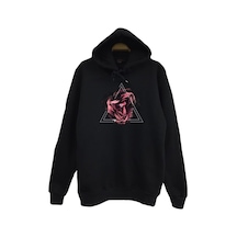 Rose Kapüşonlu Sweatshirt Siyah
