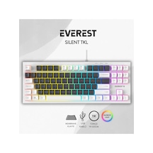 Everest Kb-98 Sılent Tkl Gri Mavi/beyaz Rainbow Q Membrane Klavye