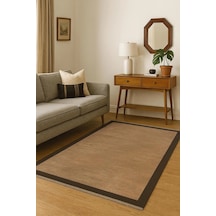 Sisal Görünümlü Yıkanabilir Dekoratif Kilim Kahverengi