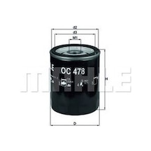 MAHLE OC478 YAĞ FİLTRESİ Corolla Uyumlu 1.6-1.8 (76-88) 1.4 (04-) - AURI