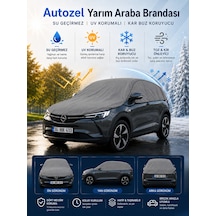 Ford Focus 1 Hb Uyumlu Pratik Yarım Araba Brandası Su Geçirmez Uv Korumalı Kar Buz Koruyucu 1999-2005 Gri
