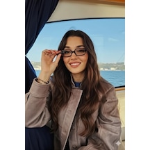 Glamy Kare Model Optik Uyumlu Mavi Işık Korumalı Gözlük Modern Çerçeveli Trend Şık Ve Modern Leopar