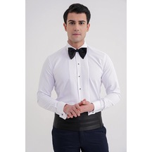 Gk 730 Gömlek Slim Beyaz Smokın Beyaz