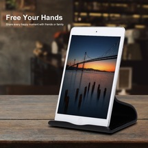 Didadodo Ahşap Tablet Standı - İpad, Samsung Uyumlu & Kindle İçin Boyun Ağrısını Azaltan Ayarlanabilir Tutucu Beyaz