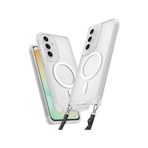 Samsung Galaxy Uyumlu S24 Fe Kılıf Enka Magsafe Silikon Kılıf - Şeffaf Çok Renkli Diğer