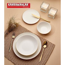 Kahramanlar Katre Sade 12 Kişilik 55 Parça Porselen Yemek Takımı