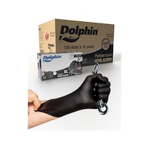 Dolphin Nitril Eldiven Pudrasız Siyah Xl Koli