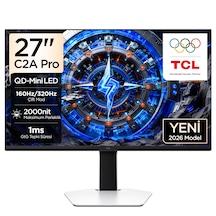 Tcl 27c2a Pro 27 İnç 4k Mini Led Oyuncu Monitörü, Uhd 160 Hz / Fhd 320 Hz, 1 Ms Gtg, Hdr1400, Freesync Premium