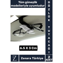 Dayanıklı Araç İçi Tüm Güneşlikler Hasar Önleyici Kart Ehliyet Ruhsat Gözlük Tutacağı Klips 2 Adet