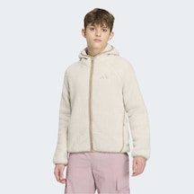 Adidas Kg7690 K Xpl Fz Ho Fle Çocuk Full-zip Hooded Fleece Ceket Bej