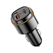 Ebitda Araba Şarj Adaptörü Pd 20w Ve Usb 18w Çift Portlu Hızlı Şarj Cihazı, Cep Telefonu Siyah Daha Güçlü Performans