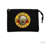 Zepplin Giyim Guns N Roses Siyah Clutch Astarlı Cüzdan / El Çantası