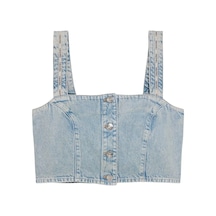 Calvin Klein Denım Trucker Tank F, Yp3 Mavi Kadın Kot Bluz