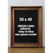 30 X 40 Fotograf Resim Belge Serifika Diploma Çerçevesi Gerçek Camlı 015