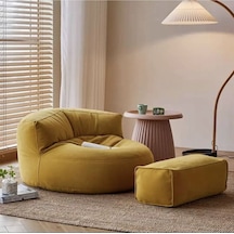 Good Night Twist Yeni Nesil Armut Kanepe & Puf & Berjer Takım Sarı