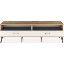 Arges Tv Ünitesi 2 Raflı 2 Çekmeceli 176x30x51 Çam-antrasit/aytaşı Antrasıt/aytası