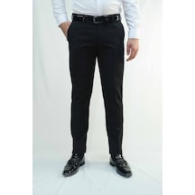 Erkek Siyah Klasık İçi Kaplama Pantolon Siyah