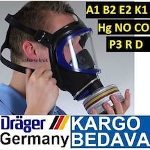 Drager  Tam Yüz Kimyasal Gaz Maskesi + Karbonmonoksit Civa Filtresi