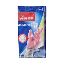 Vileda Sensitive Pink Eldiven Orta - Hassas Ciltler İçin Ekstra İnce Temizlik El 3'li Ekonomik Tarı