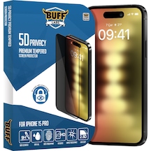 Buff Apple iPhone 15 Pro Uyumlu 5d Privacy Ekran Koruyucu