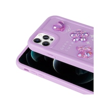 Apple Uyumlu iPhone 13 Pro Max Uyumlu Kabartma Figürlü Parlak Zore Toys Silikon Kılıf-pembe Pembe -