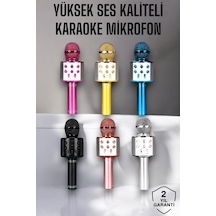 Kablosuz Bluetooth Karaoke Mikrofon Usb Ve Aux Girişli, Yüksek Ses Kalitesi - Lisinya