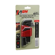 9pcs Siyah Kısa - Düz 120mm Alyan Allen Anahtar Takımı Brkt-702279 Go53/03162
