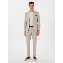 Cacharel Bej Slim Fit Yün Takım Elbise