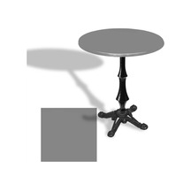 Çipa 1012 Döküm Ayak Yuvarlak Masa Çap 90cm - Werzalit, Wermodin Ve Allzalit Tabla - Koyu Gri Çok Renkli