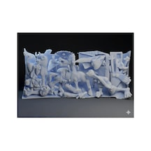 Ayrex Hivhestın Picasso Guernica 3d Baskı Heykel Tarihi Sanat Eseri Minyatür Dekoratif Obje Beyaz Genel