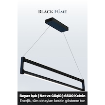 Orion Füme Lineer Led Sarkıt Avize Kumandalı Dim Edilebilir Yukarı & Aşağı Işık Beyaz Işık