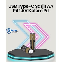 Yüksek Performanslı Aa Usb Şarjlı Lityum Pil 1.5v Sabit Güç 2 Li Paket Mh-hs7122-1985