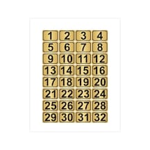 Metal Kapı,Masa,Dolap Numarası 5Cmx7Cm 32 Adet (1…32) (429037520)