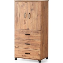 Çok Amaçlı Dolaplı Şifonyer 3 Çekmeceli Kapaklı 60X44X127Cm