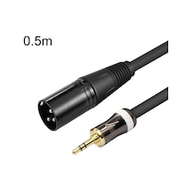3.5mm - Caron Erkek Ses Kartı Mikrofon Ses Kablosu, Uzunluk: 0.5m