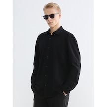 Lcw Vision Siyah Regular Fit Erkek Gömlek