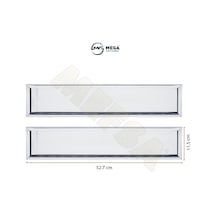 Paslanmaz Krom Metal Plakalık 52.7Cm X 11.5Cm 2 Adet 357558117