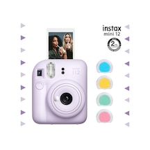 Fujifilm Instax Mini 12 Fotoğraf Makinesi + 4'lü Renkli Lens Seti Lila