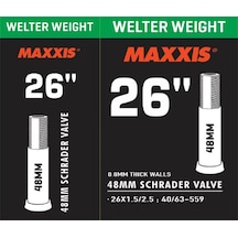 Maxxis 26X1.5/2.5 48 Mm Kalın Sibop Iç Lastik Av48 Siyah - Yeşil