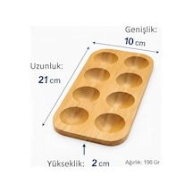 Bambu Yumurtalık 8 Gözlü, Suya Dayanıklı Pürüzsüz Yumurta Standı, Tezgah Ve Dolap Kullanımı 2 000 Açık Krem