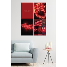 4 Parçalı Çerçeve Görünümlü Mdf Tablo Seti Dnu024 Çok Renkli - 713604735 Çok Renkli